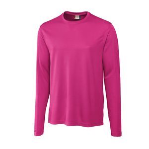 NWT Clique Ribbon Pink Ice Pique Mens Long Sleeve Tech Tee